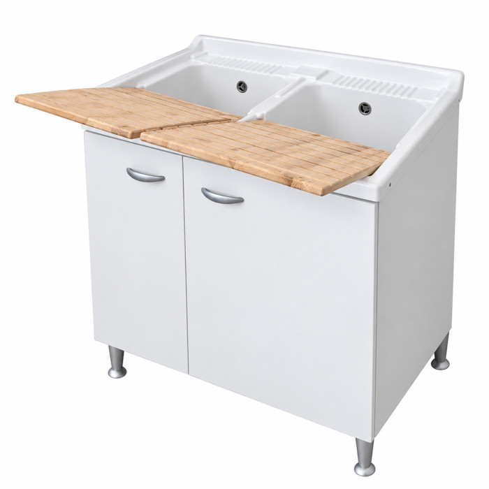 Mobile lavatoio LADY 80x60 cm bianco opaco
