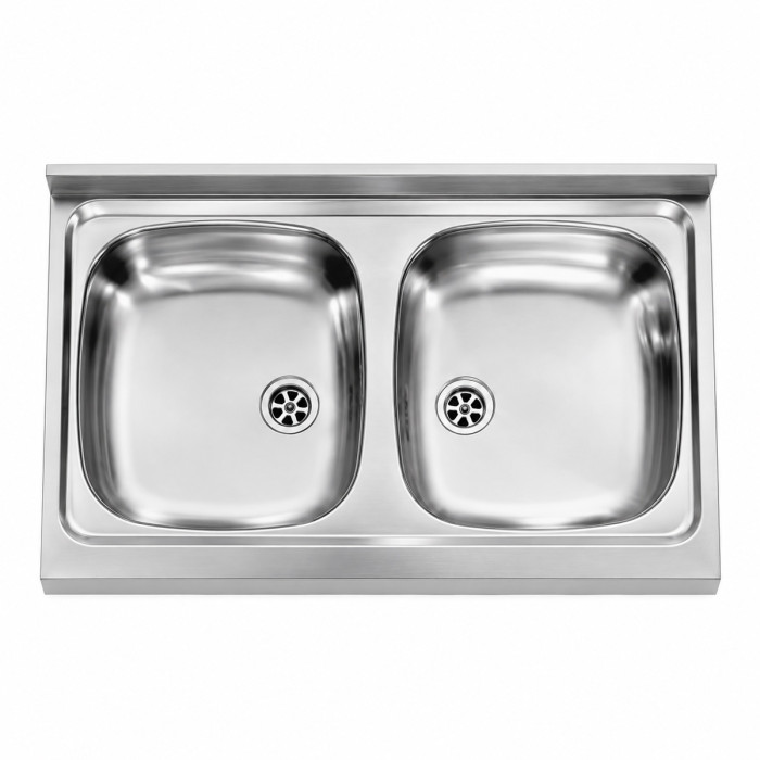 Lavello da appoggio MONDIAL 80x50 cm in acciaio inox