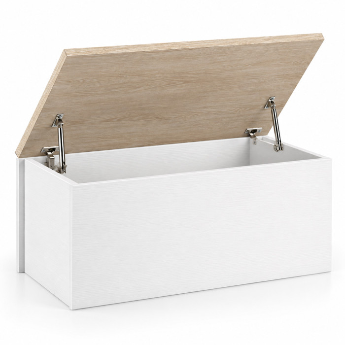 Panca baule moderna con texture 3D effetto legno