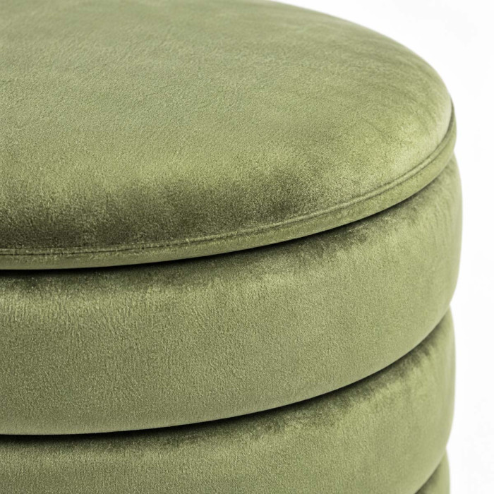 Pouf cilindrici DARINA in velluto per soggiorno moderno