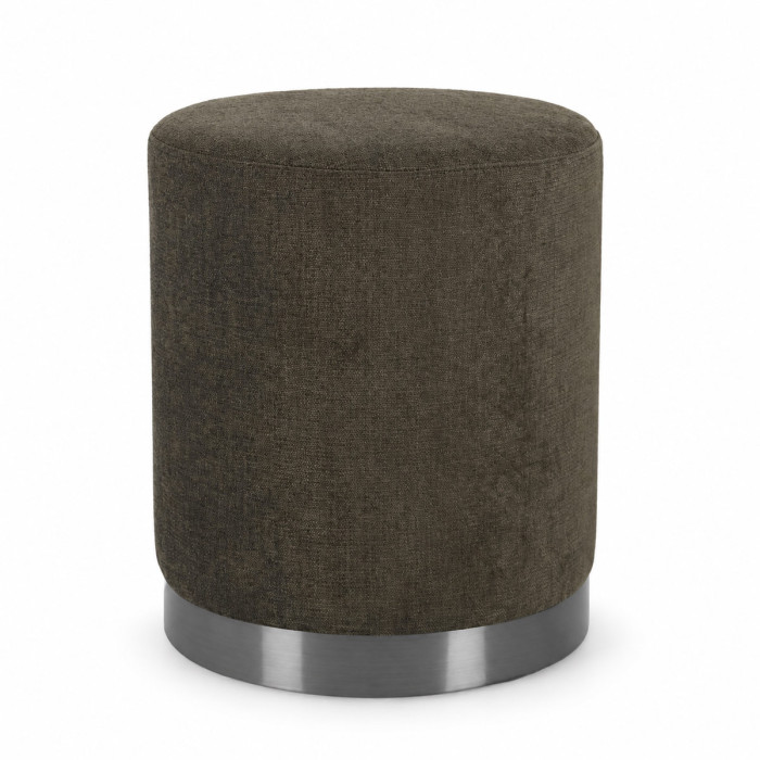 Pouf decorativo color Timo con anello in acciaio