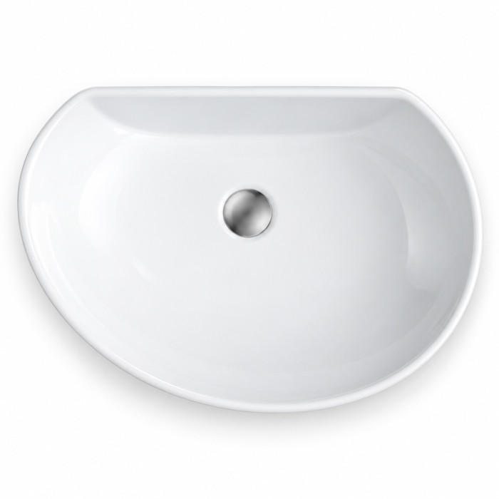 Lavabo da appoggio in ceramica per piano bagno