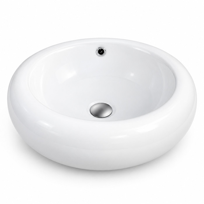 Lavabo in ceramica bianca RAP dal design vintage moderno