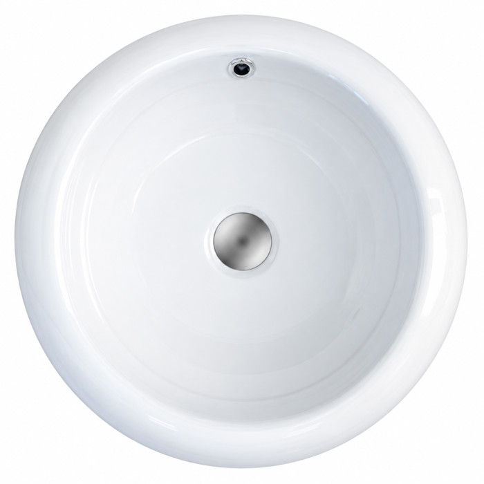 Lavabo rotondo RAP ambientato su mobile bagno moderno