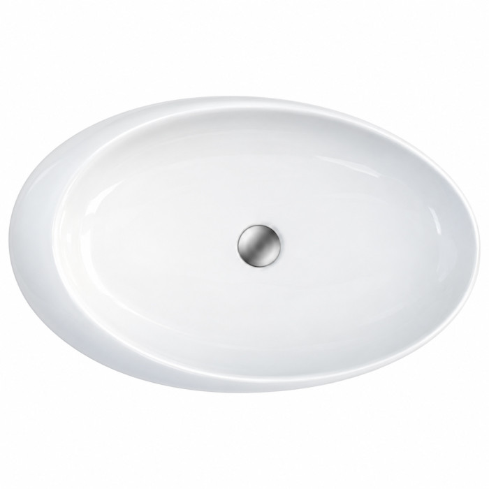 Lavabo ovale GAME ambientato su un mobile bagno moderno