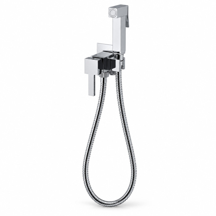Idroscopino WC SQUARE in ottone cromato con miscelatore