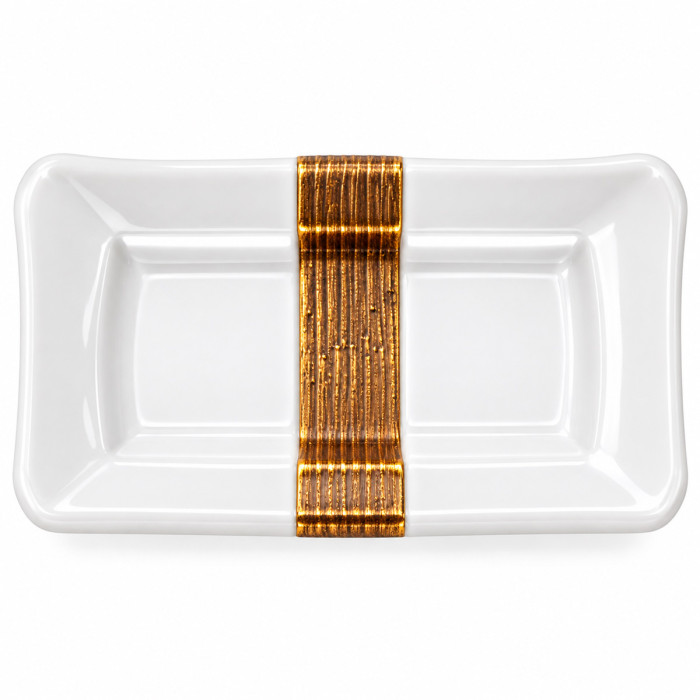 Dettaglio fascia decorativa bronzo del portasapone MAYA