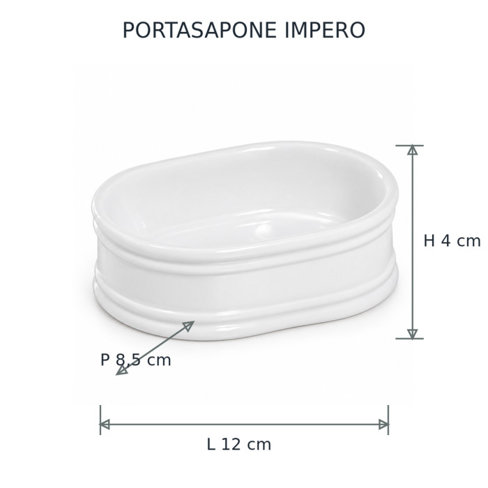 Portasapone IMPERO ambientato su mobile bagno elegante