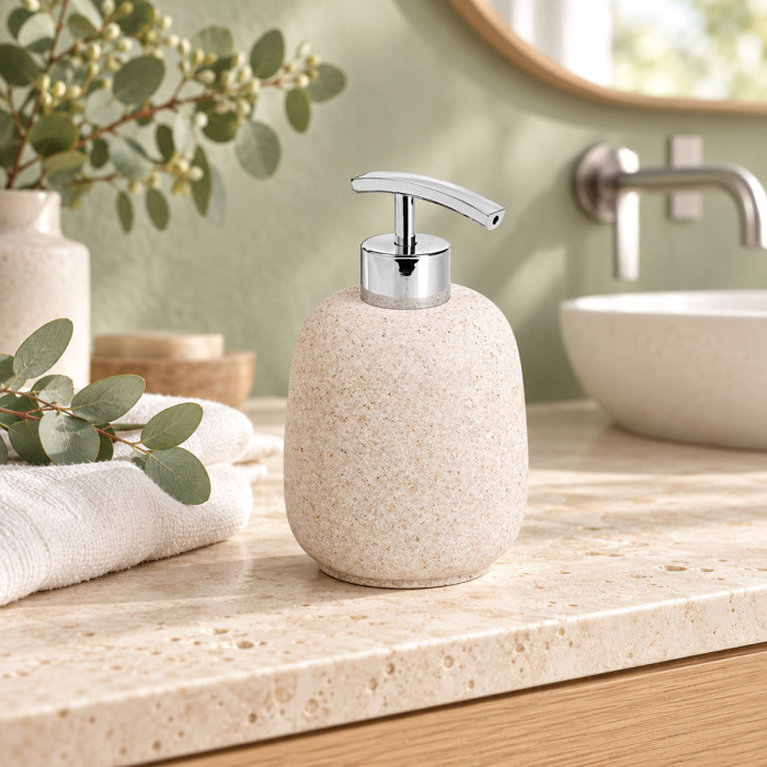 Dispenser sapone liquido AFRA Sabbia in poliresina