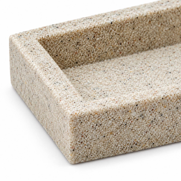 Porta saponetta rettangolare SYL beige da appoggio
