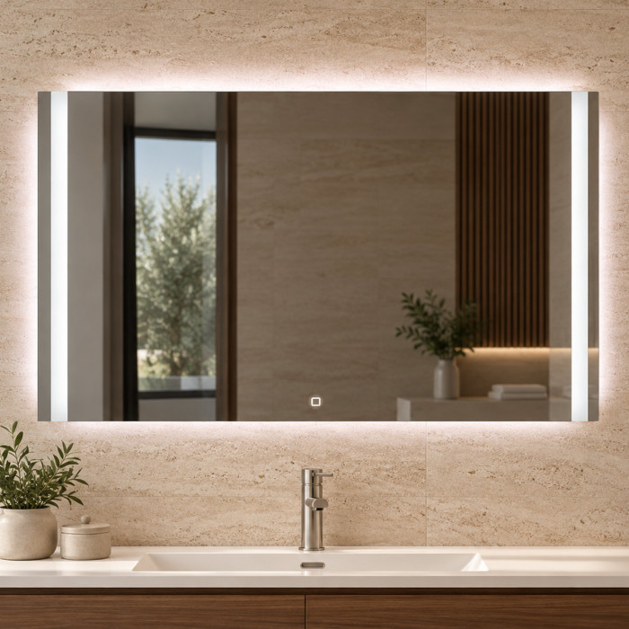 Specchio bagno LED VERTICAL da 120x70 cm retroilluminato