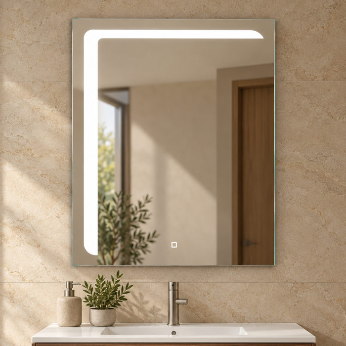 Specchio bagno LED ELLE da 60x80 cm retroilluminato
