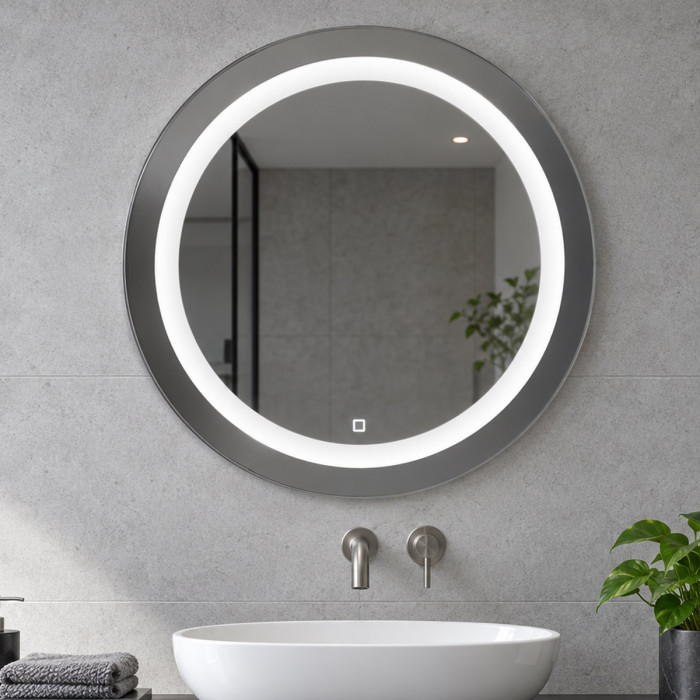 Specchio bagno rotondo LED STAR con diametro di 78 cm