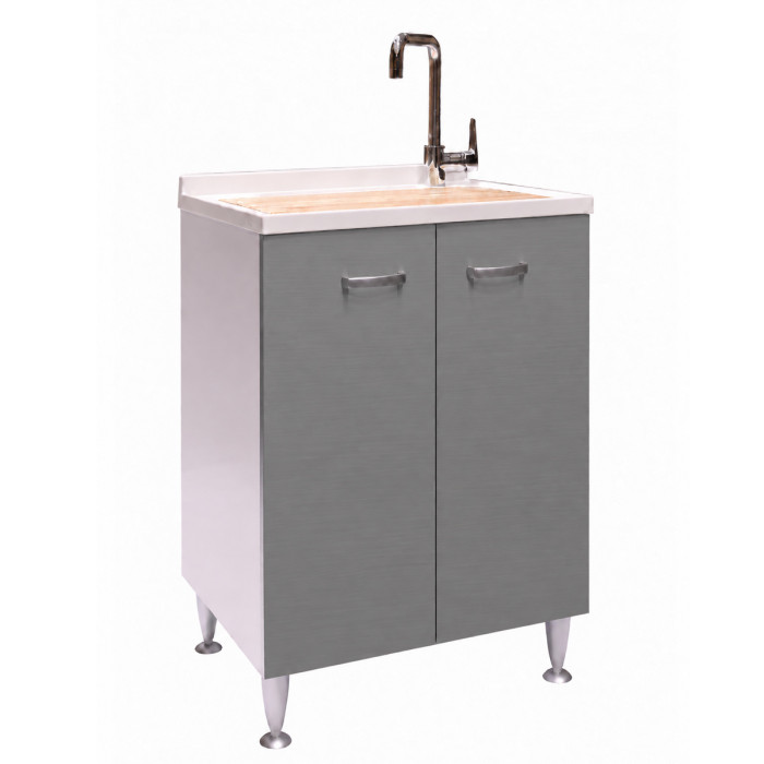 Mobile lavatoio SFERA2 60x60 cm con ante grigie