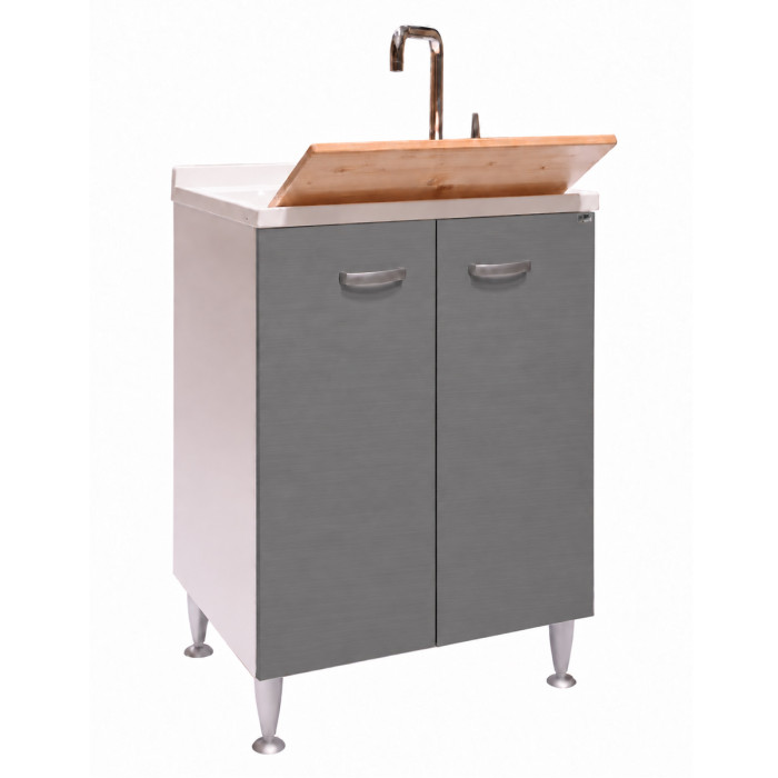 Mobile lavatoio grigio 60x60 cm Made in Italy