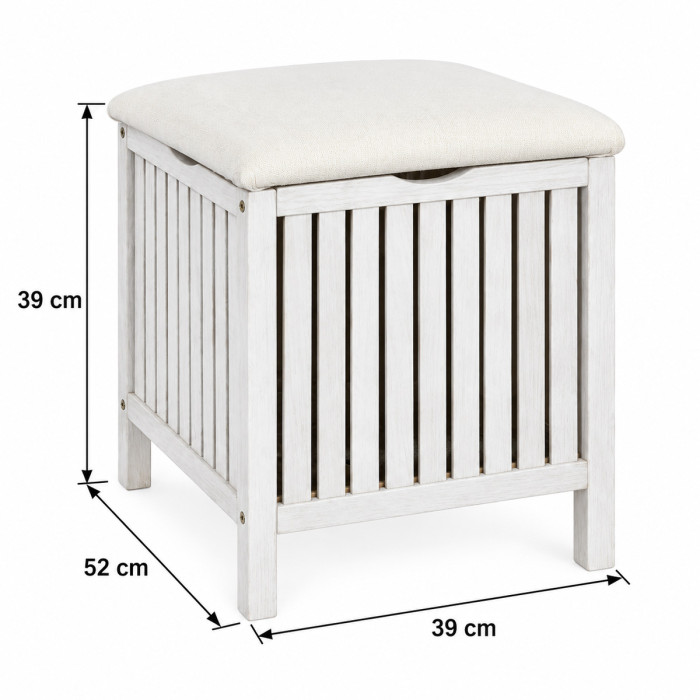 Dimensioni sgabello portabiancheria NORWAY 52 × 39 × 39 cm