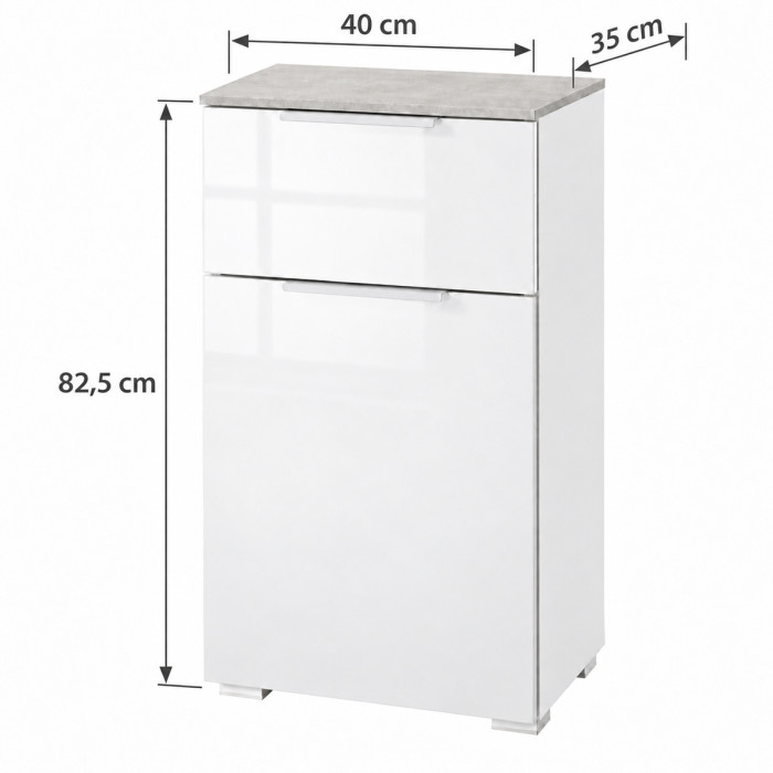 Mobile bagno basso TITAN ambientato in un bagno moderno