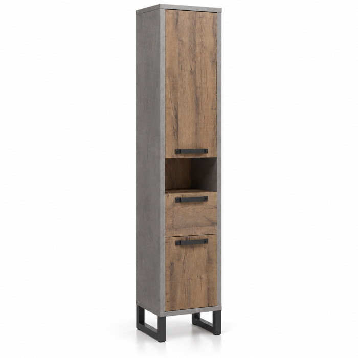 Colonna bagno industriale INDUS con 2 ante e cassetto