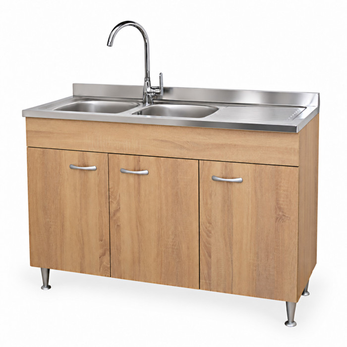 Mobile cucina 120 cm ambientato in una cucina moderna minimal