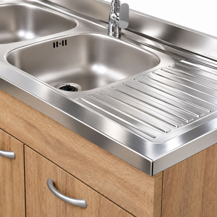 Mobile sottolavello rovere Well con tre ante battenti