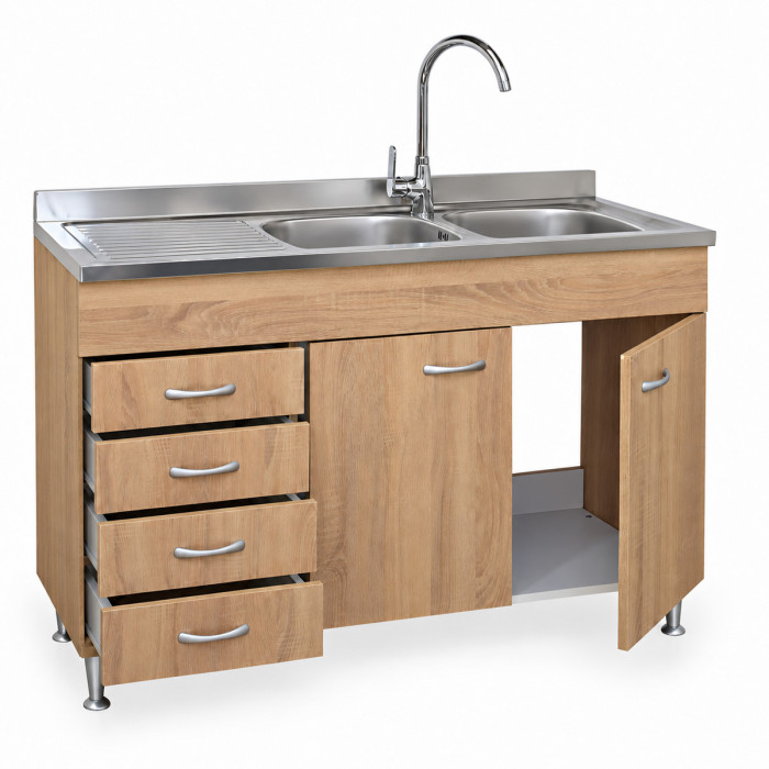 Mobile cucina rovere Well con cassettiera sinistra e due ante