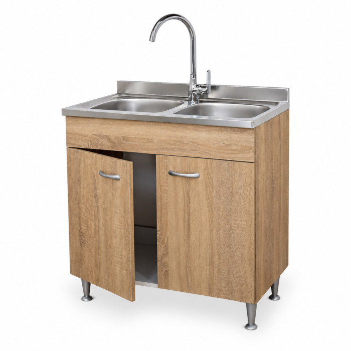 Mobile cucina 80 cm ambientato in una cucina moderna minimal