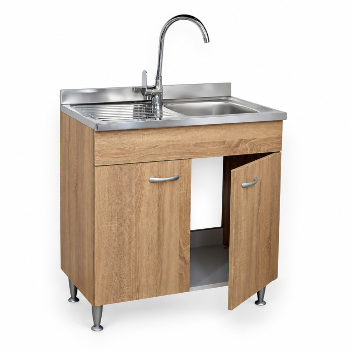 Mobile cucina 80 cm ambientato in una cucina moderna minimal
