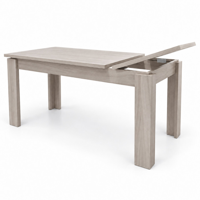 Tavolo RODI Olmo Perla chiuso dal design moderno