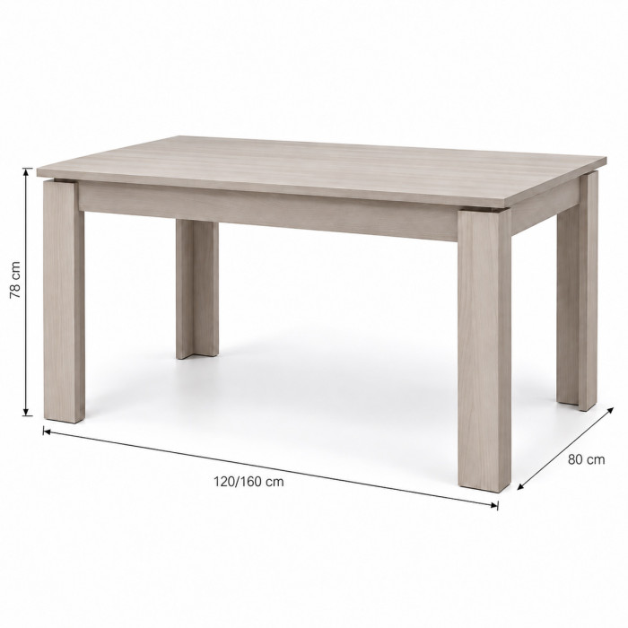 Tavolo moderno allungabile con gambe in legno nobilitato