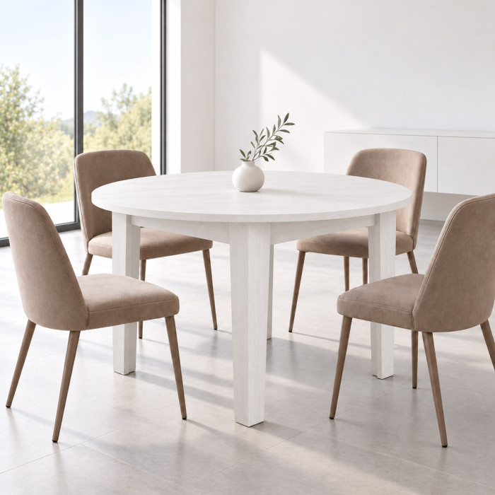 Tavolo da pranzo ARTUR Bianco Frassinato ambientato