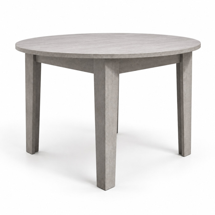 Tavolo tondo allungabile ARTUR Ø 120 cm effetto Cemento