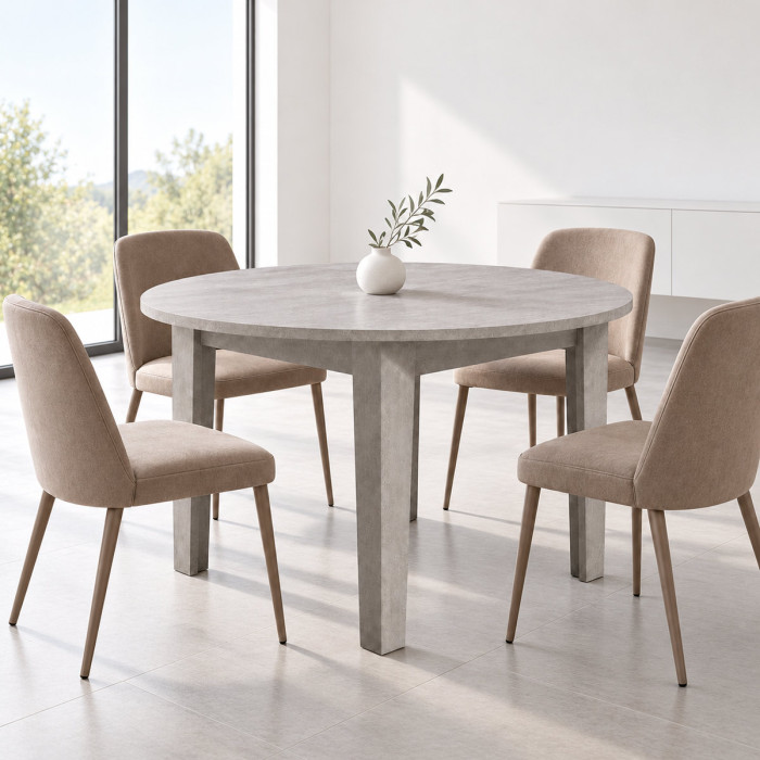 Tavolo da pranzo ARTUR effetto Cemento ambientato