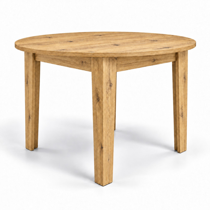 Tavolo tondo allungabile ARTUR Ø 120 cm Rovere Rustico