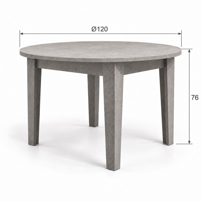 Tavolo moderno ARTUR con gambe robuste leggermente inclinate