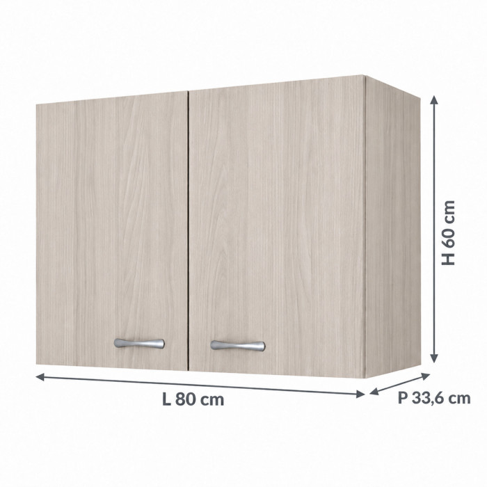 Pensile cucina BASIC 80 cm effetto legno Olmo