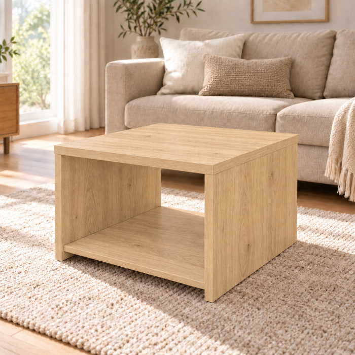 Tavolino L52 x P52 x H43 PETRO Rovere natural