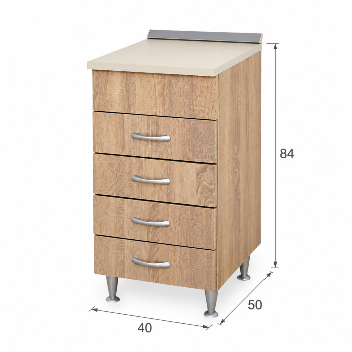 Dimensioni mobile base cucina cassettiera BASIC 40 × 50 × H 84 cm