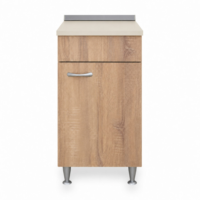 Base cucina effetto rovere con top e alzatina inclusi