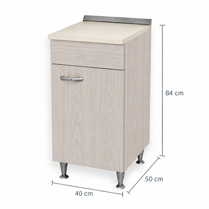 BASIC Mobile Base Cucina 40 cm Olmo con Anta Destra e Ripiano