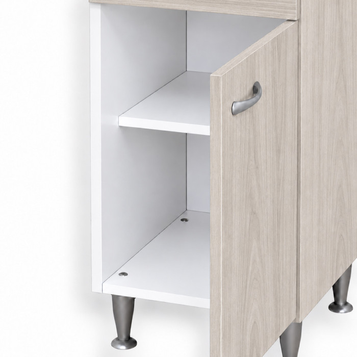 Base cucina effetto legno Olmo con top e alzatina