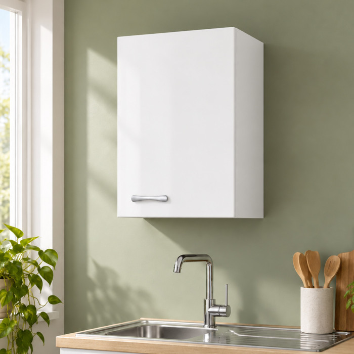 Pensile versione Dx finitura bianco cm 40x34x60 serie Basic