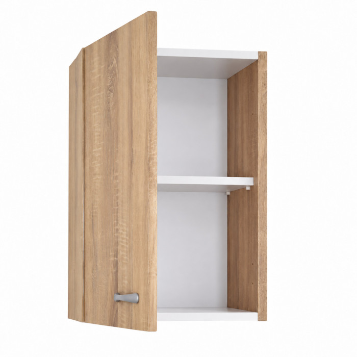 Mobile pensile effetto rovere con ripiano interno