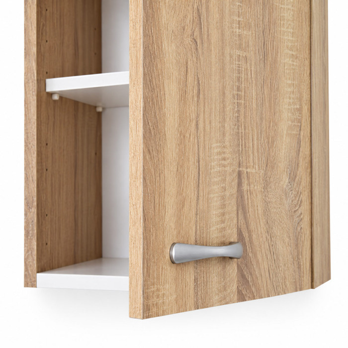Mobile pensile effetto rovere con ripiano interno