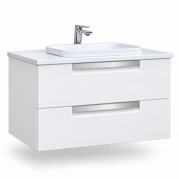 Mobile bagno sospeso SEVEN 80 cm bianco opaco completo