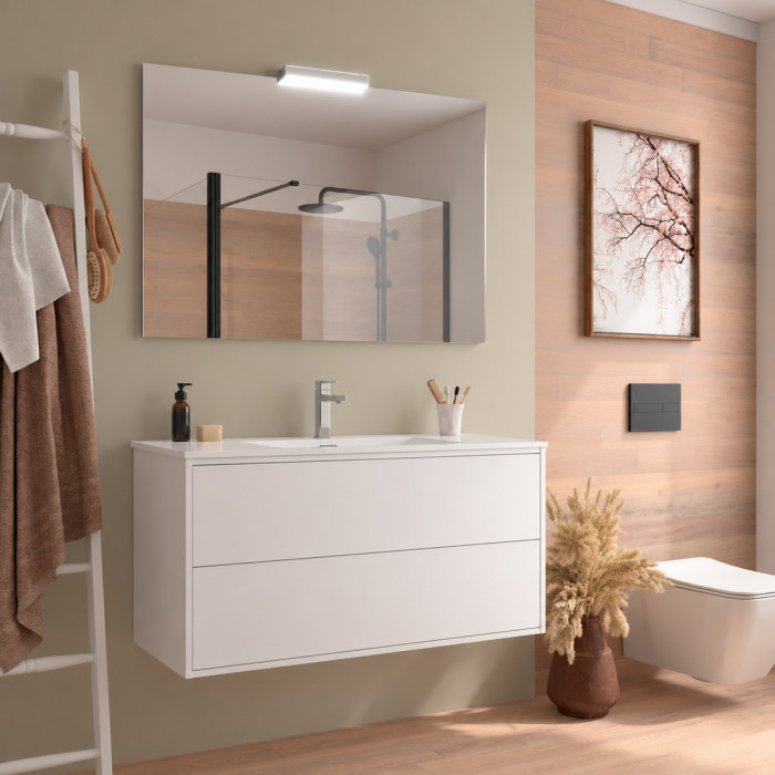 Mobile bagno completo PHIL 100 cm bianco opaco