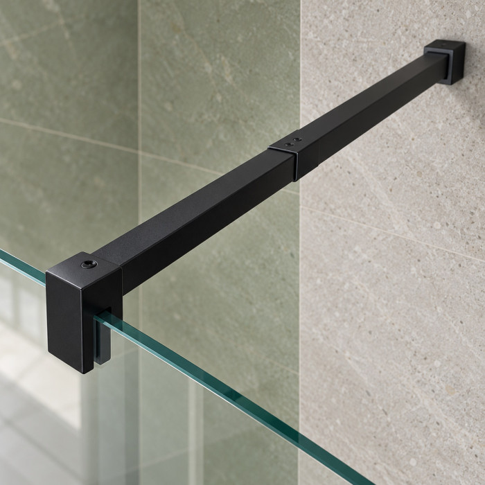 Walk-In EXTRA 98–100×H195 cm con braccetto stabilizzatore nero
