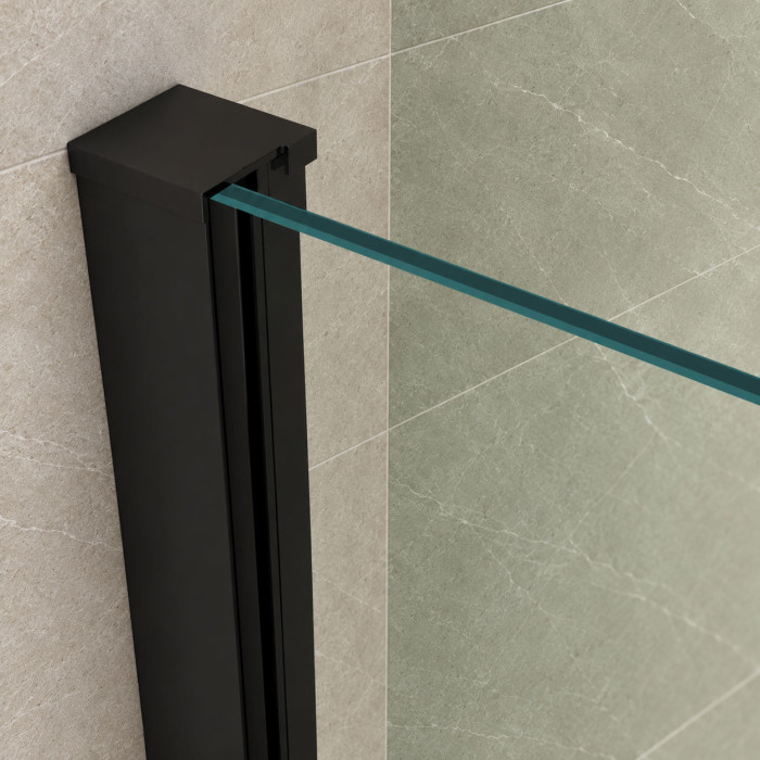Parete doccia fissa 138–140×H195 cm in vetro temperato trasparente
