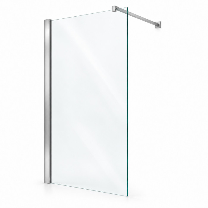 Parete doccia senza porta 118–120×H195 cm in cristallo trasparente