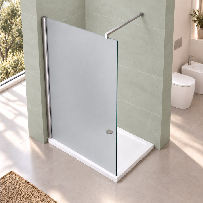 Parete doccia Walk-In EXTRA 78–80×H195 cm vetro satinato 8 mm