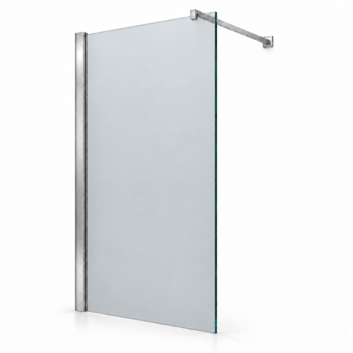 Parete doccia fissa 98–100×H195 cm in vetro temperato satinato